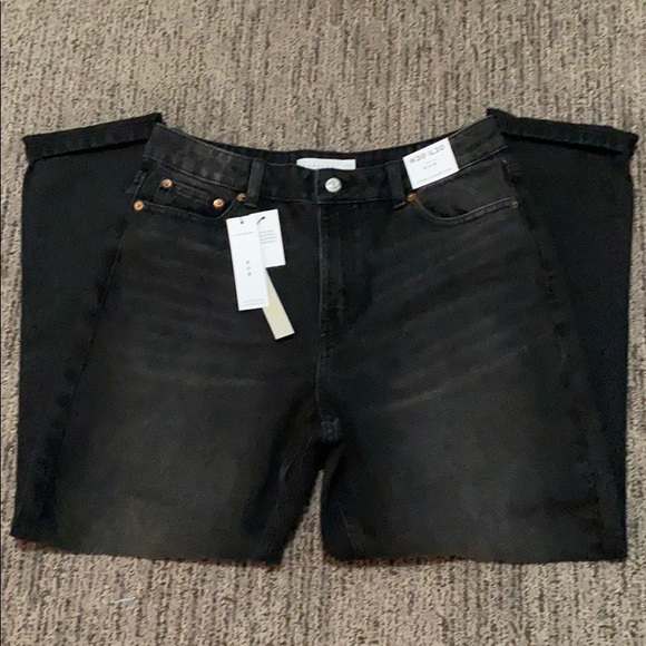 Topshop Denim - Topshop Avril Girlfriend Jeans black W30/L30